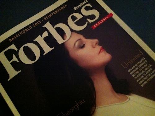 Angela Gheorghiu, Unlimited - cover story in Forbes magazine