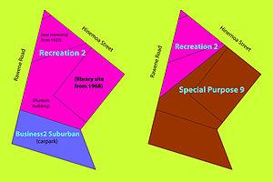 English: Diagram of zoning change in Nell Fish...