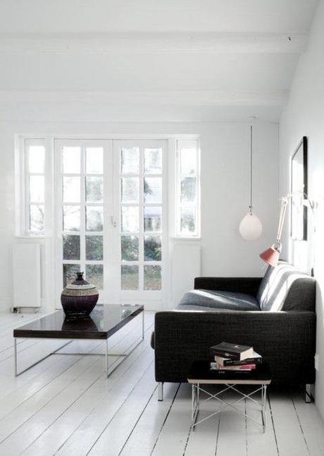 Modern minimalist rustic living room