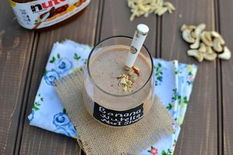 Banana Nutella Nut Milkshake