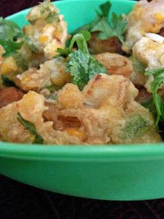 Sweetcorn -bell pepper crispes