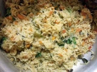 Mixed veg and dal rice