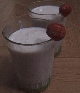 Strawberry almond milkshake