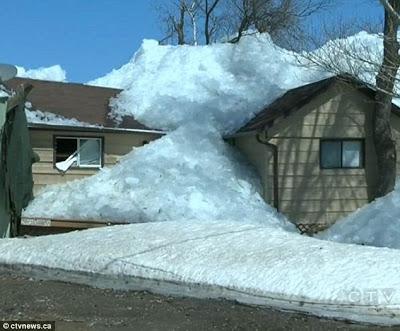 Rare Ice tsunami rises up and crushes lakeside homes in moment