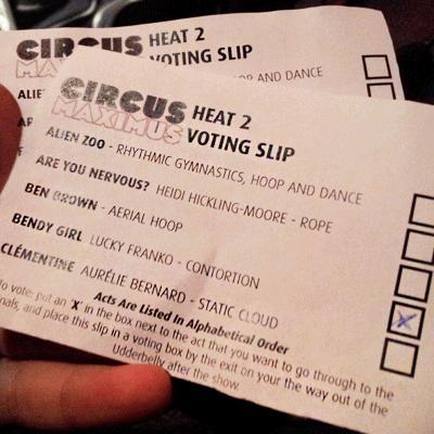 Udderbelly-London-2013-Circus-Maximum-Voting-Slips