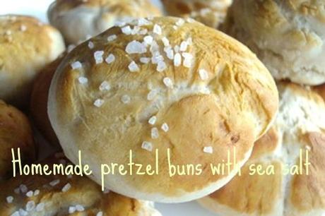 homemade pretzel buns