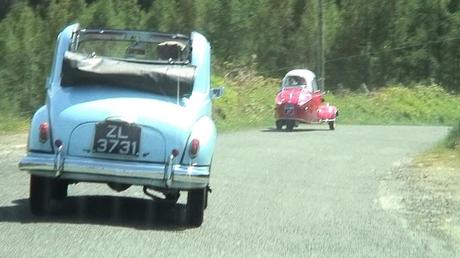 cars along country road - enniskerry - ireland