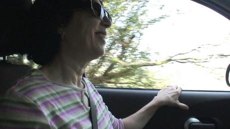 jean smiles as we drive - enniskerry - wicklow - ireland