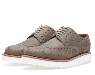 The Everyday, Any Way Brogue:  Grenson Archie V Brogue in Mushroom Kurdy Wax