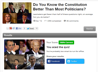 And how would I do on a quiz about the Constitution?