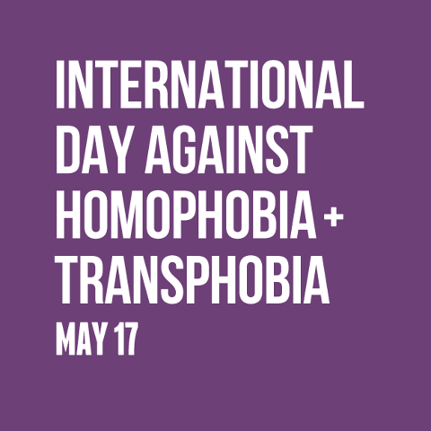 Photo: International Day Against Homophobia & Transphobia is this Friday! 

IDAHOT an international day to draw attention to and challenge the discrimination that LGBT people from all over the world face each and every day.