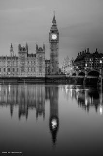 Big Ben and the Houses of Parliament on the Thames river.