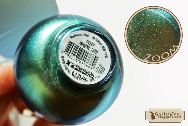 Peripera Perfume Nail P027 Metallic Green Review