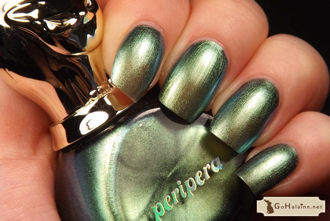 Peripera Perfume Nail P027 Metallic Green Review