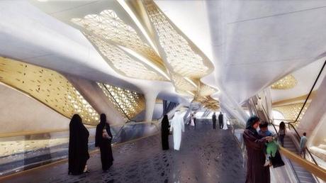 Zaha Hadid Designs The King Abdullah Financial District Metro Station In Riyadh | Architecture