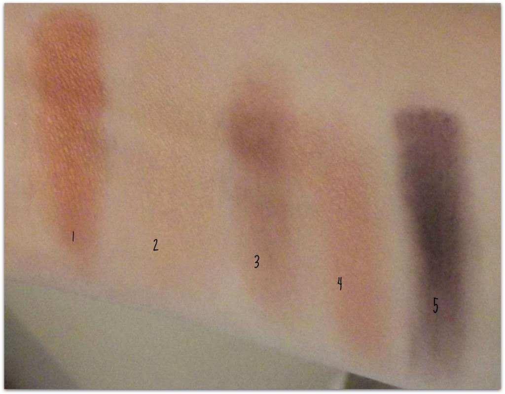 Swatches of Clarins Splendours Colour Quartet & Eye Liner Palette eye shadow and eye liner with out flash