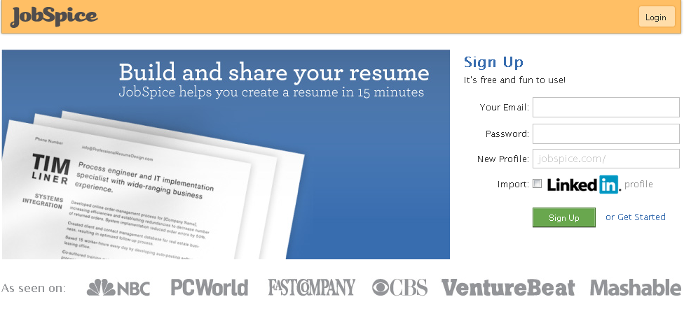jobspice - resume builder