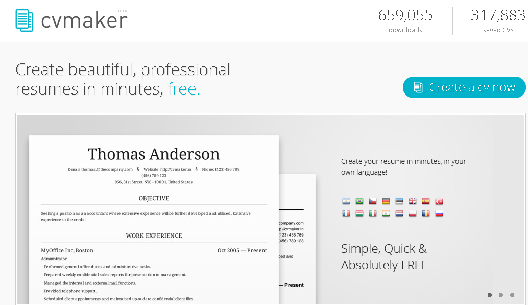 cvmaker - resume builder