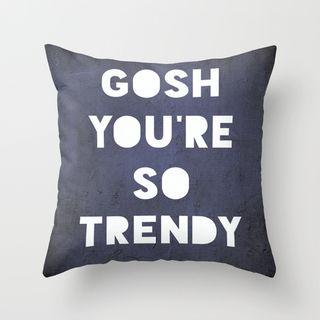 Trendy wording pillow