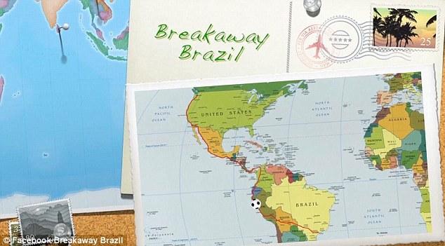 Big plans: A map shows his planned course of travel stretching 10,000 miles along the U.S.' west coast and into Central and South America