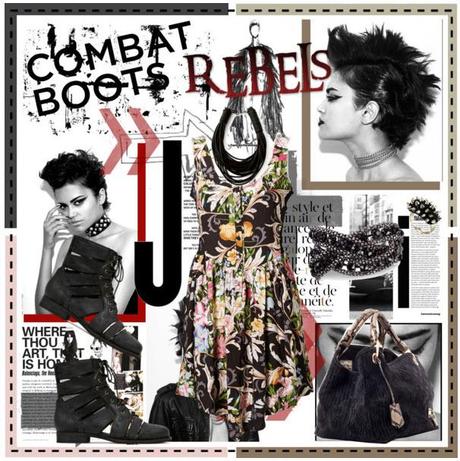 slashed combat boots rebel fashion look