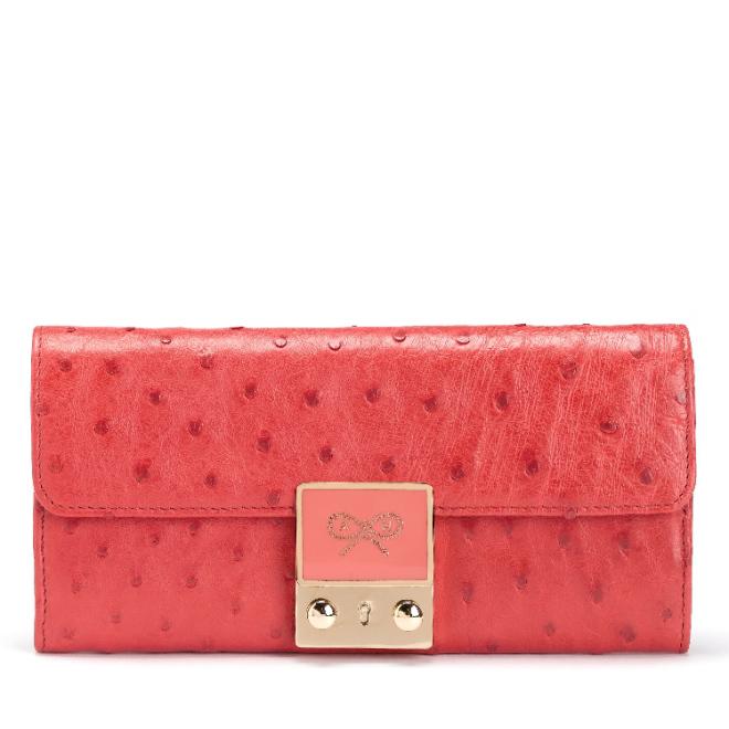 Carker Purse Coral Ostrich