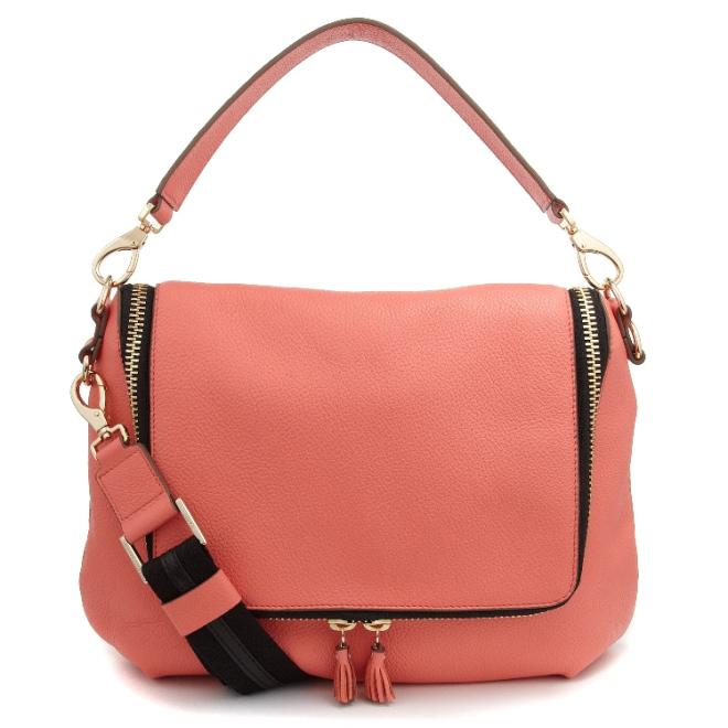 Maxi Zip Satchel Coral