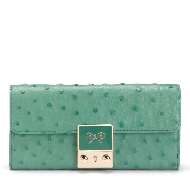 Carker Purse Celadon ostrich