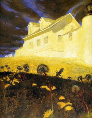 Lighthouse Dandelions by Jamie Wyeth - This week's poetry prompt from Magpie Tales