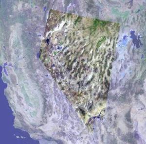 Nevada enhanced satellite image