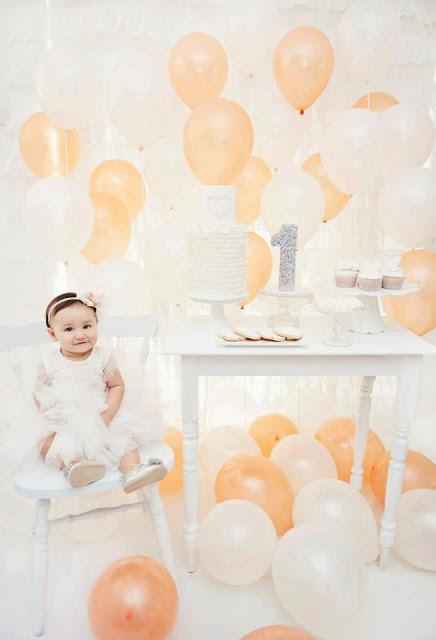 Caliyah's Peach and White 1st Birthday Styled by Candice and All Sweet Treats made by De La Rosa Cupcakes