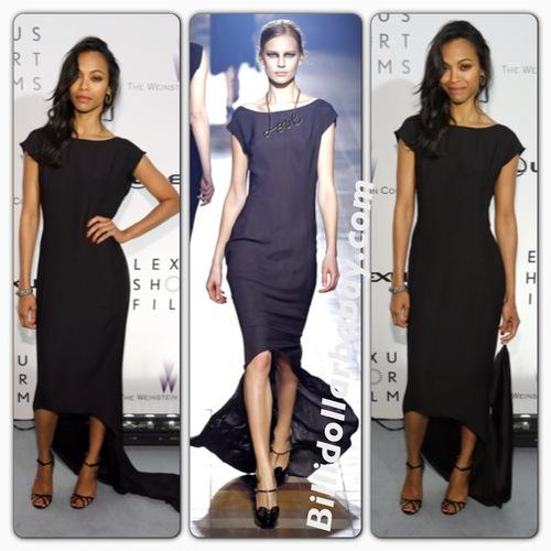 Zoe Saldana wearing Lanvin and Emanuel Ungaro at the 2013 Cannes...