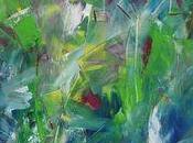 Abstract Painting Greens Blues