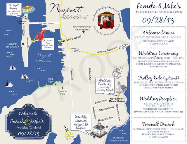 Wedding Weekend Map Feature: Newport, RI