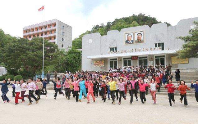 Campers at the Mt. Myohyang Children's Camp (Photo: Rodong Sinmun).