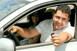 Dad Driving Wife in Labor to the Hospital