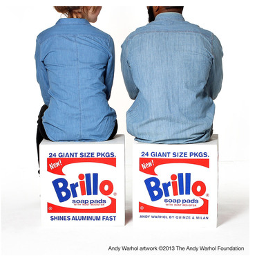 Brillo Box Pouf White