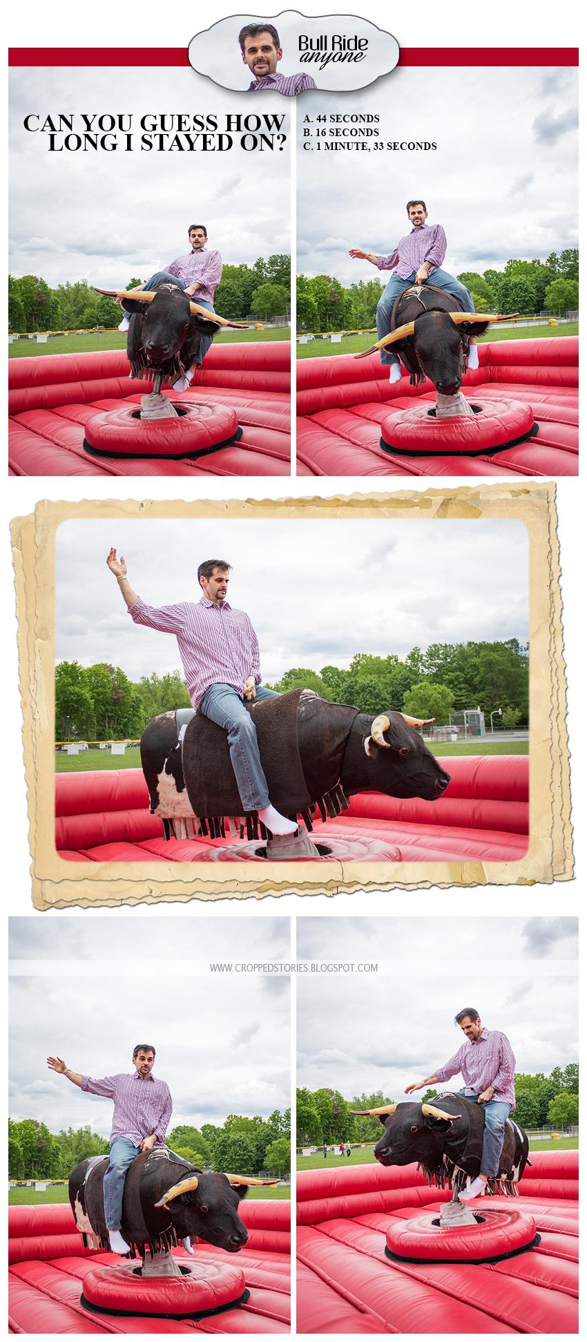 MAN ON BULL RIDE