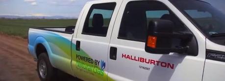 Halliburton's Ford F-250 light-duty truck powered by compressed natural gas.