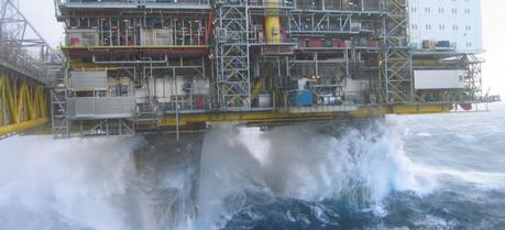 Crashing waves near oil rig somewhere in the North Sea. (Credit: Flickr @ Richard Child http://www.flickr.com/people/richardchild/)