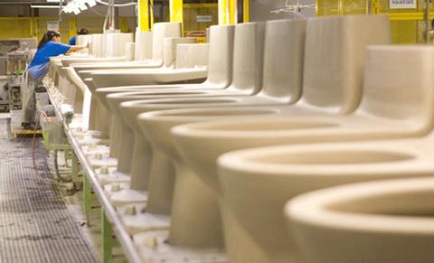 Modern toilet manufacturing facility