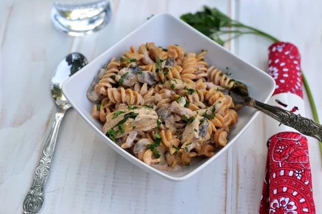 Pasta with Mushrooms and Chipotle Cream Sauce