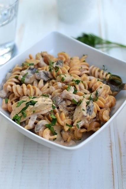 Pasta with Mushrooms and Chipotle Cream Sauce