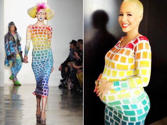 Amber-Rose-Jeremy-Scott-dress-rainbow-fashion-trend