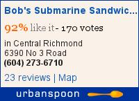 Bob's Submarine Sandwiches on Urbanspoon