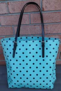 merona-mint-and-black-polka-dot-bag