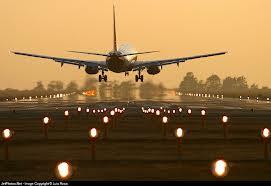 Airliner landing