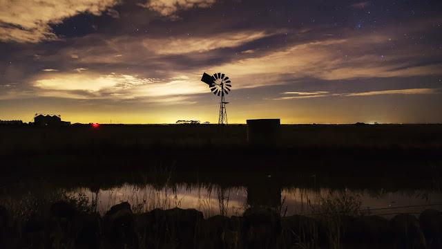 windmill at night