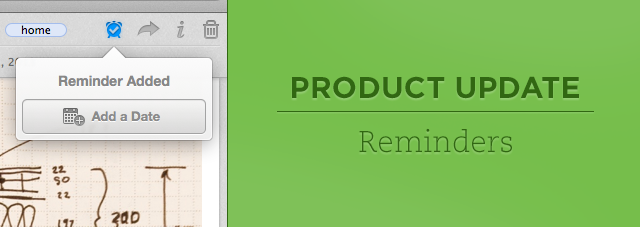 Evernote gets update comes with the reminder function