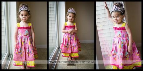 TODDLER IN DRESS WITH TIARA